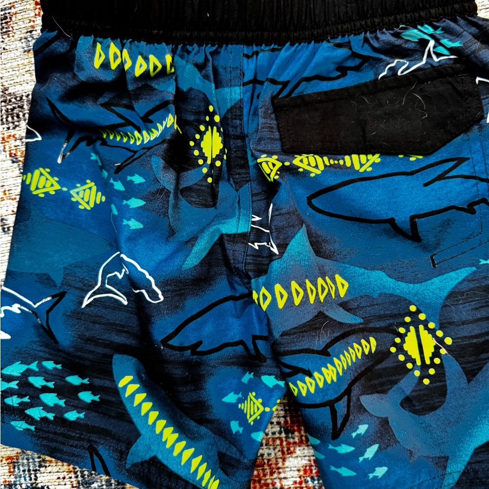 NWT Shark Print Swim Shorts & Googles UV Prot Boys Sz 4 - 5 Zeroposure Quick Dry - Picture 7 of 12